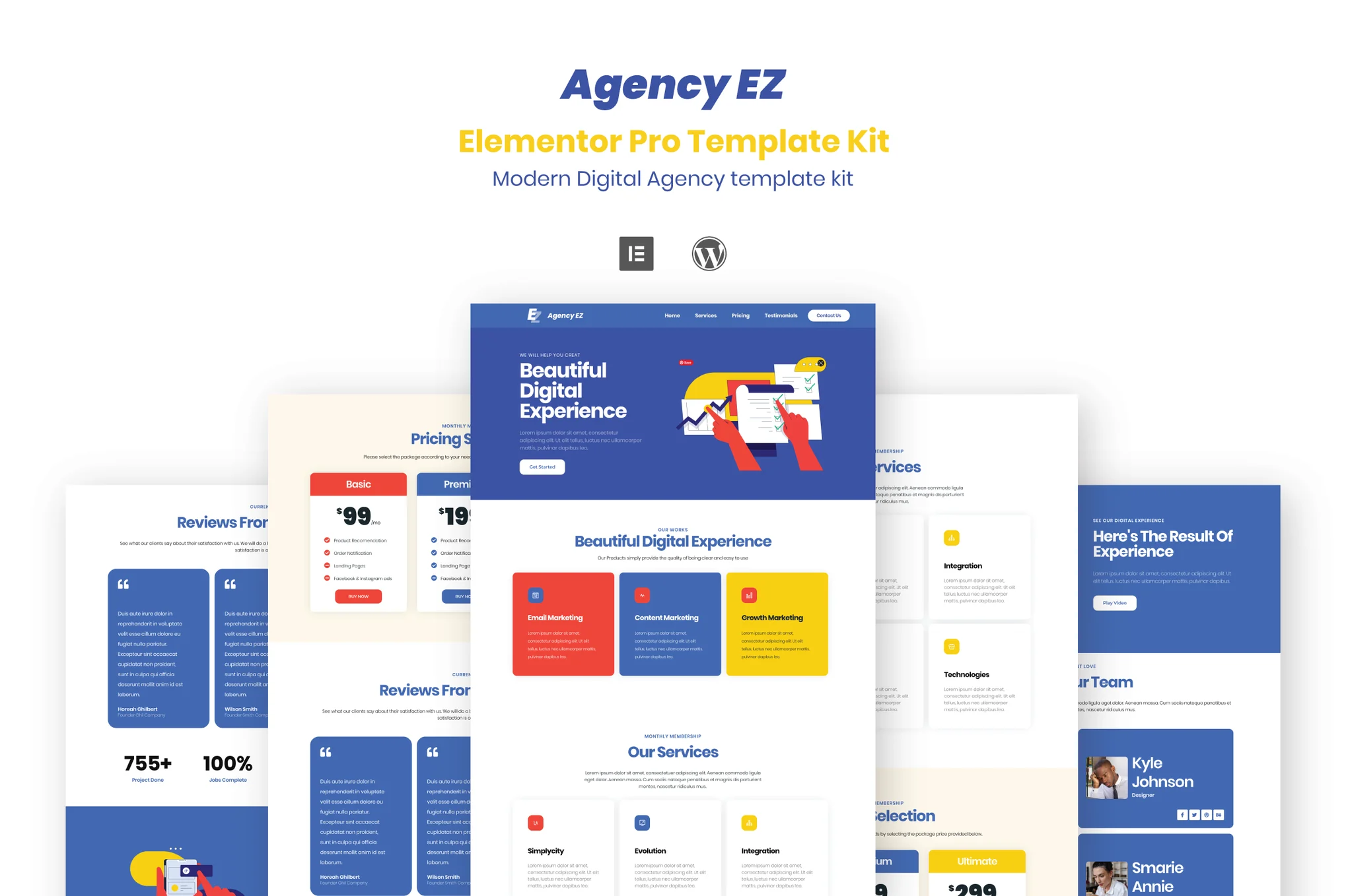 ثيم صفحة هبوط ووردبرس Elementor Pro Template Kit